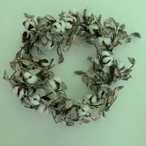 Winterized Cotton Wreath and Sprigs